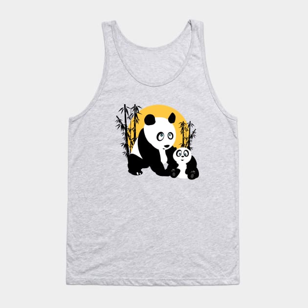 Pandas - Father & Son Tank Top by adamzworld